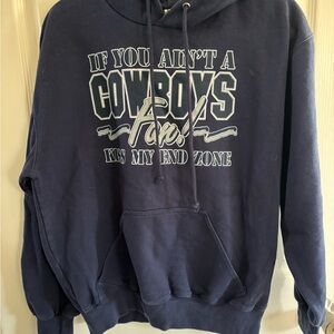 Cowboys Fan Navy Blue Hoodie